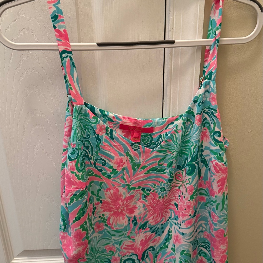 Lilly Pulitzer Pink and Green Tropical Top - Woman’s Size Large